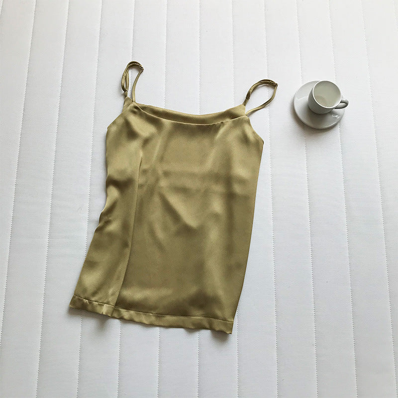 Ladies luxury satin top spaghetti Lune London