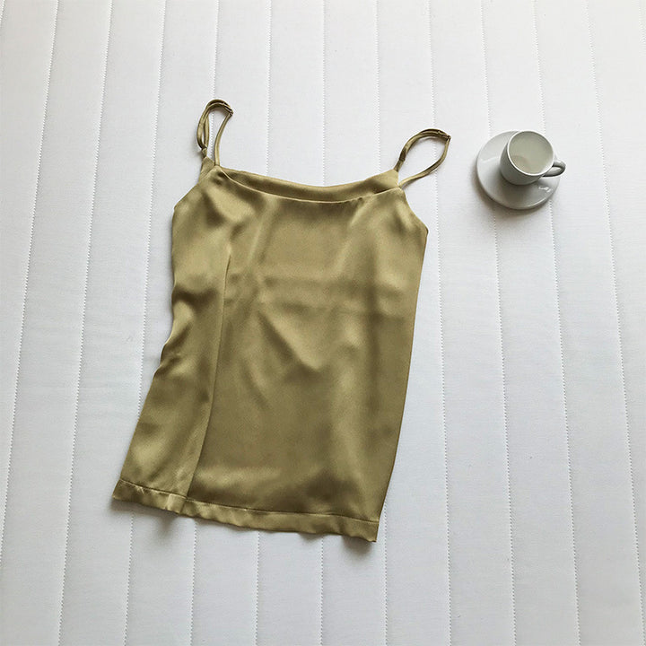 Ladies luxury satin top spaghetti Lune London