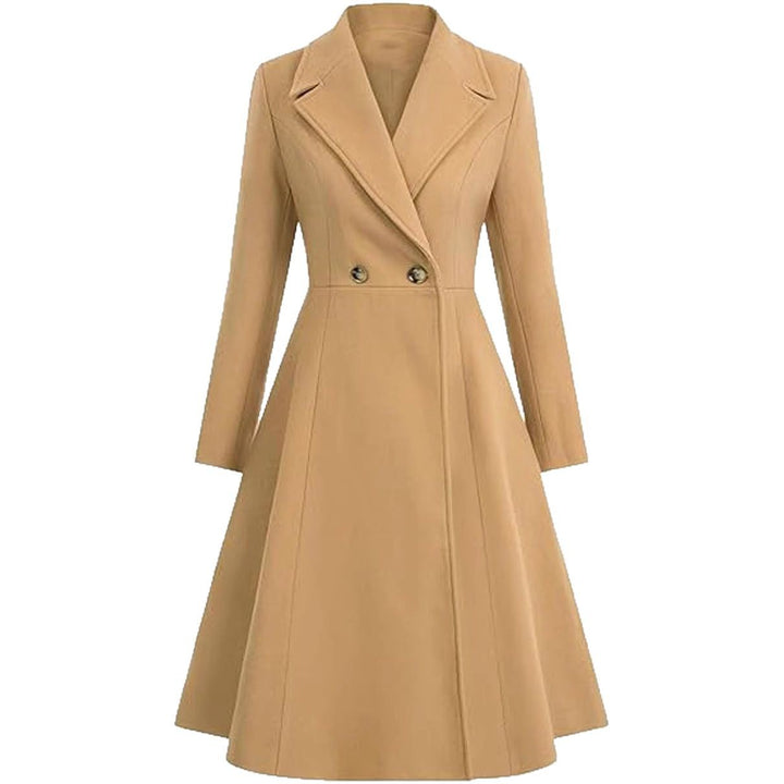 Ladies Elegant Oversized Coat with Double Row of Buttons Lune London