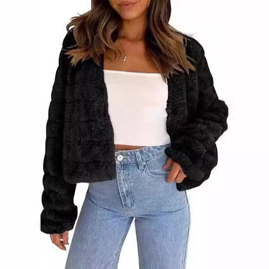 Ladies Short Cozy Jacket with Structured Design and Soft Inner Lining Lune London