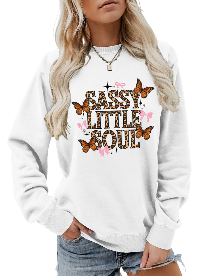 Sweatshirt pour femmes avec design de papillon artistique Chic & Stil