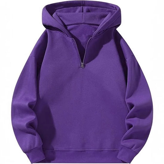 Men's Sporty Hoodie with Half Zipper Lune London