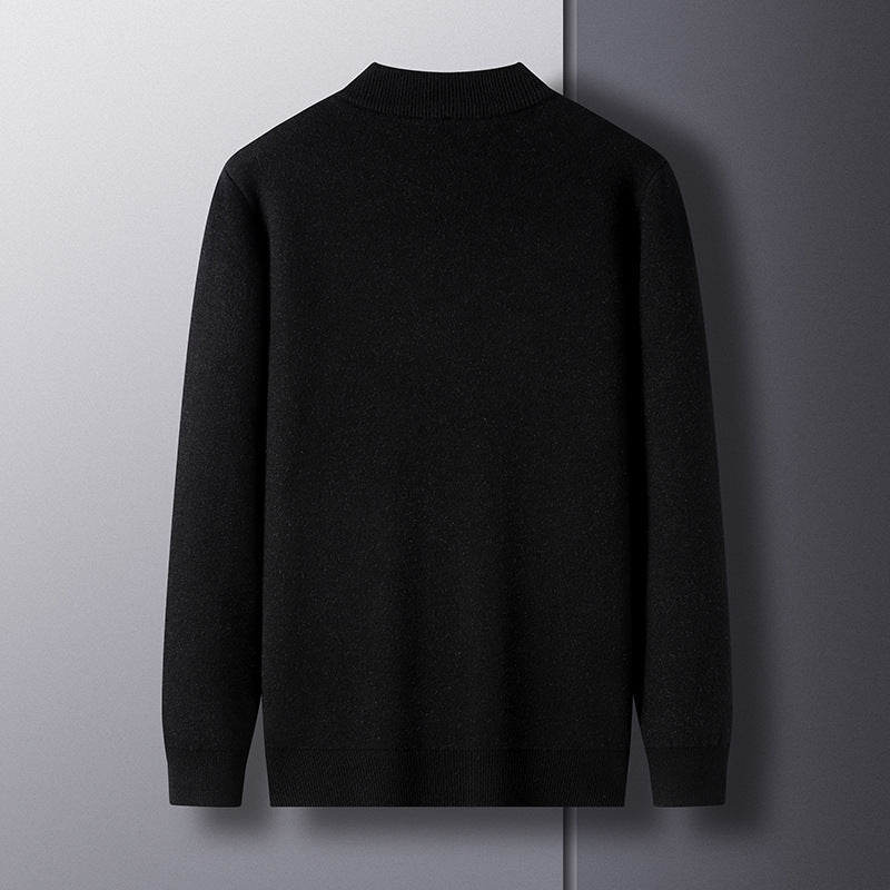 Men's Elegant Knitted Sweater with Modern High Collar Lune London
