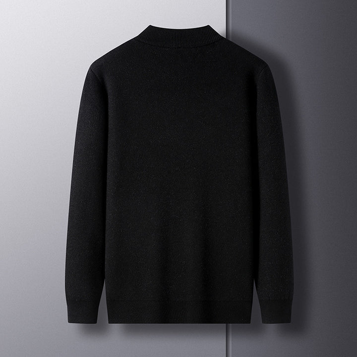 Men's Elegant Knitted Sweater with Modern High Collar Lune London
