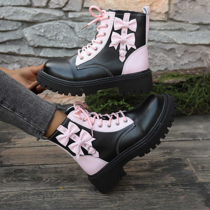 Stylish and sturdy women's boots, featuring a high shaft and colorful accents Lune London