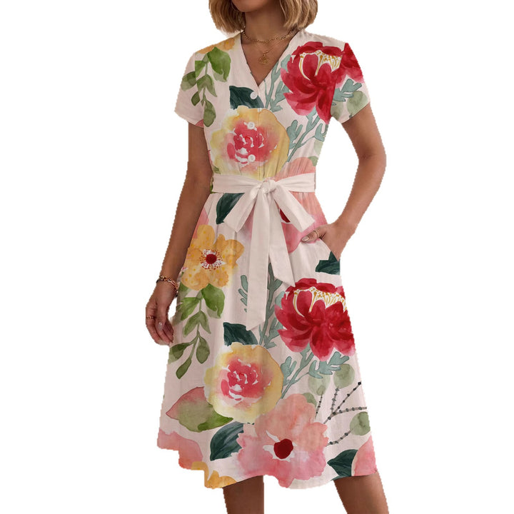 Women’s midi dress with floral design and comfortable fit Lune London