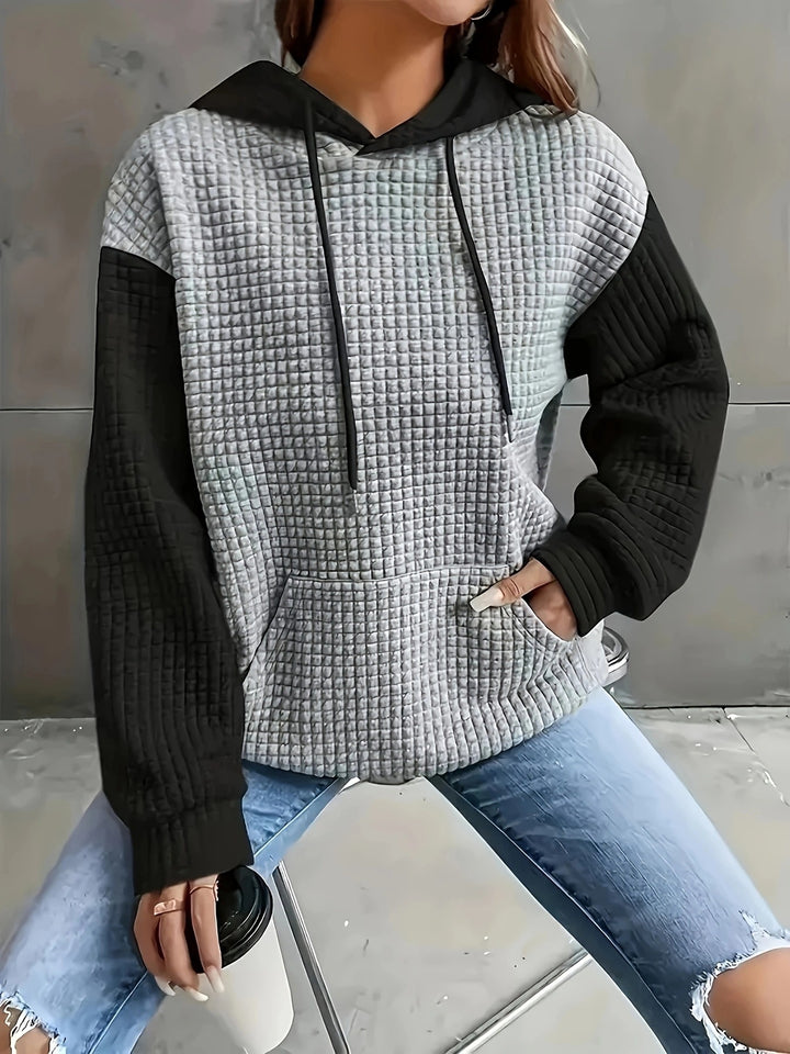 Women's sweatshirt with textured fabric and relaxed fit Lune London
