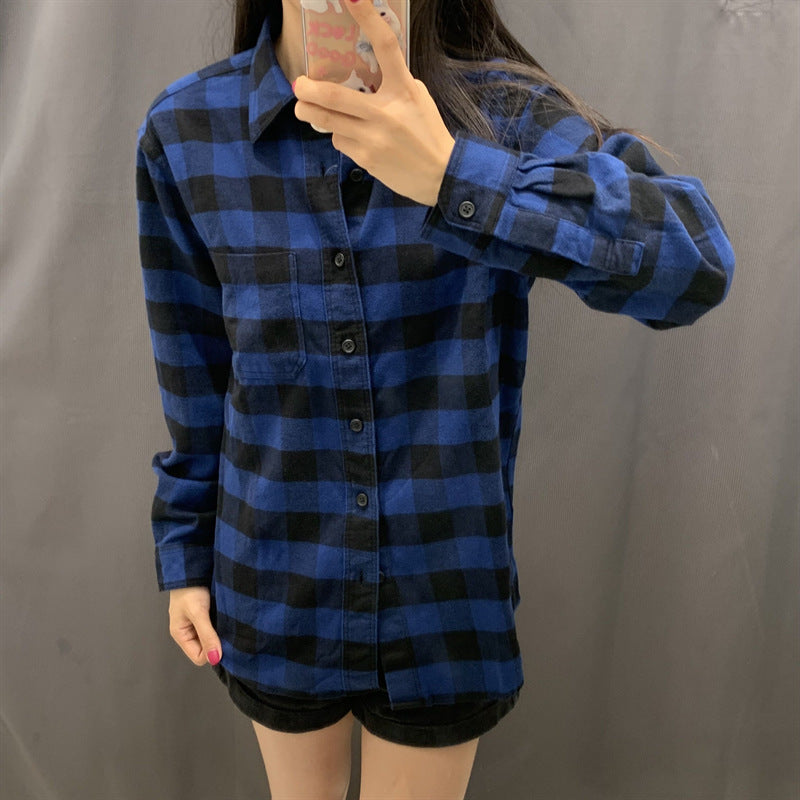 Chemisier en flanelle à carreaux pour femmes Chic & Stil