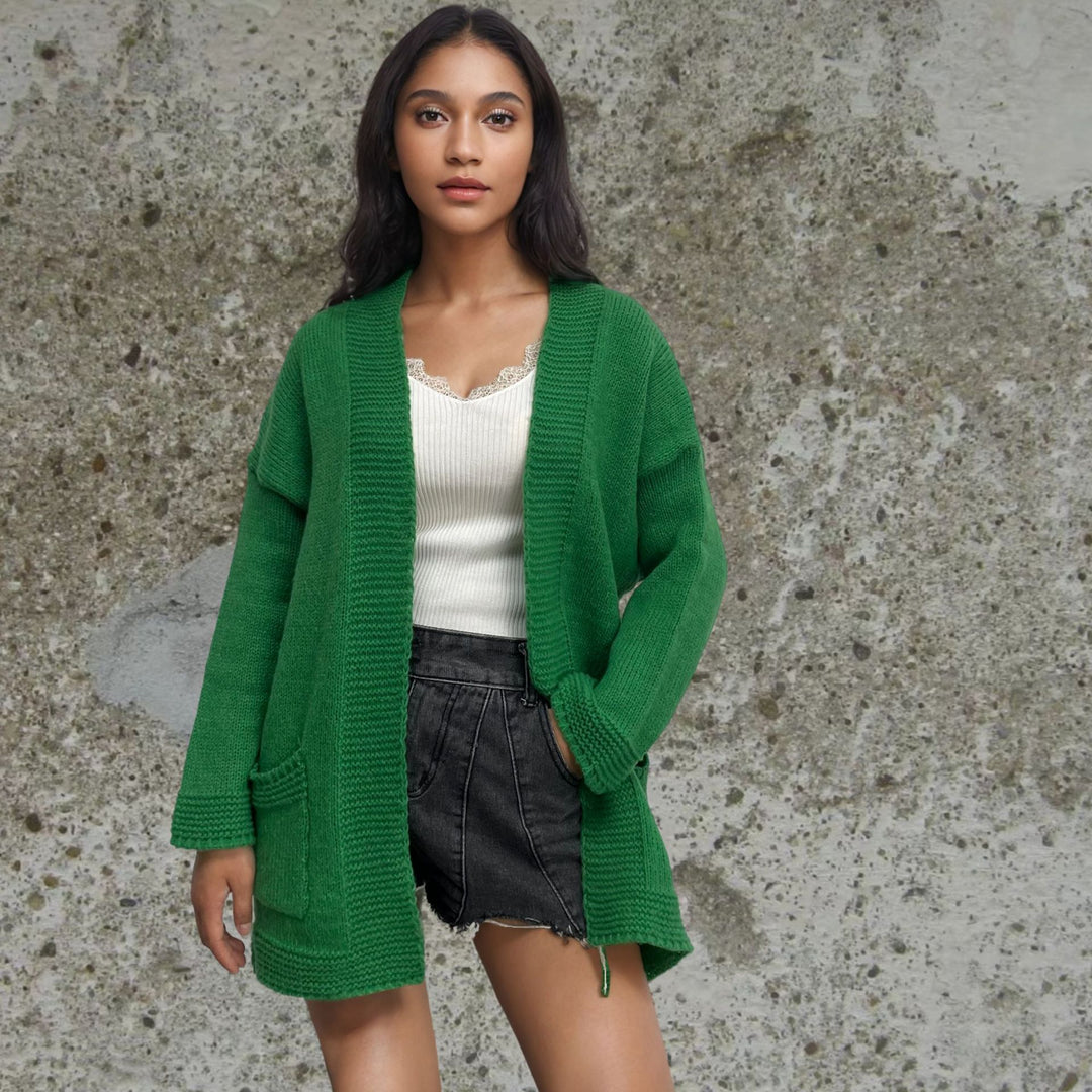 Coarse knit jacket for women with practical cut and oversized fit Lune London
