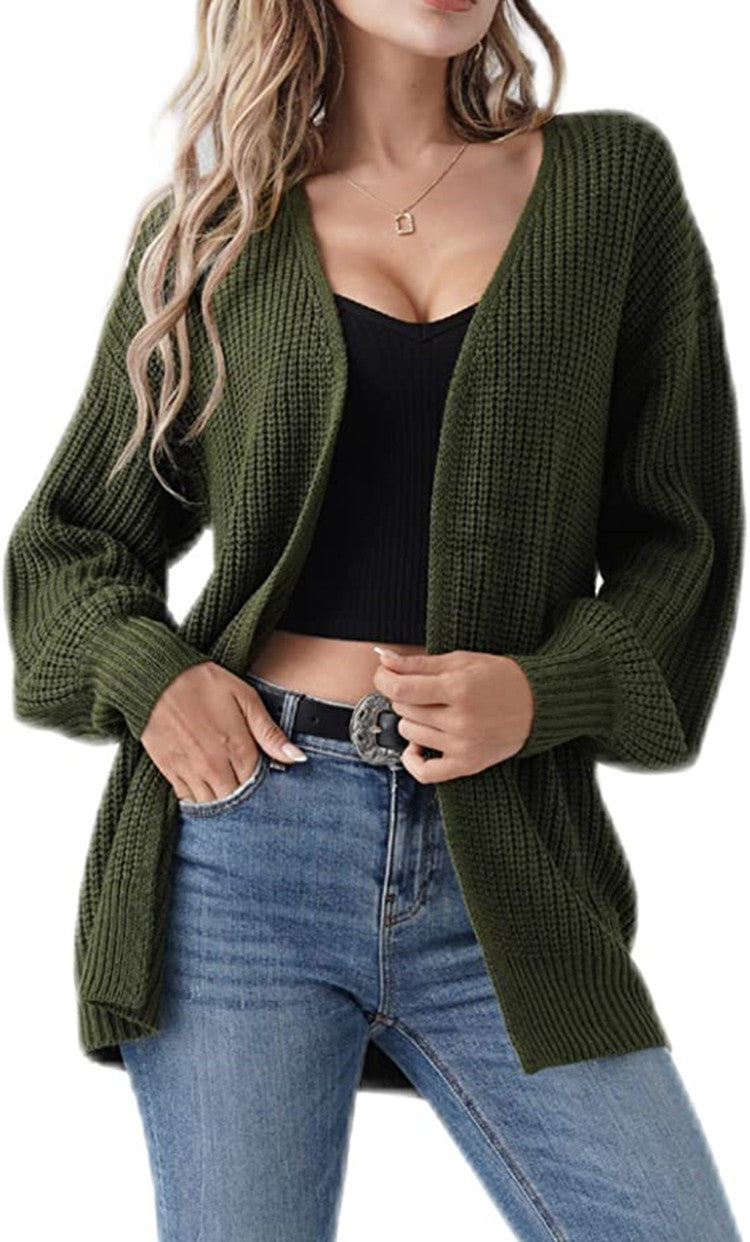 Knitted jacket for women with raw edges and airy knit structure Lune London