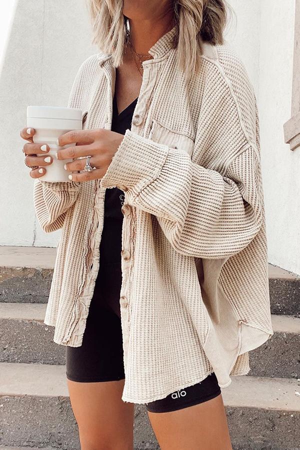 Casual cotton jacket for women with a buttoned front and practical pockets Lune London