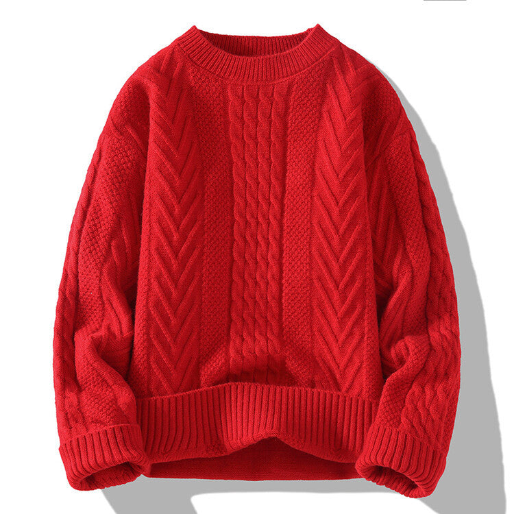 Lune London | Men's chunky knit sweater with cable pattern and casual fit