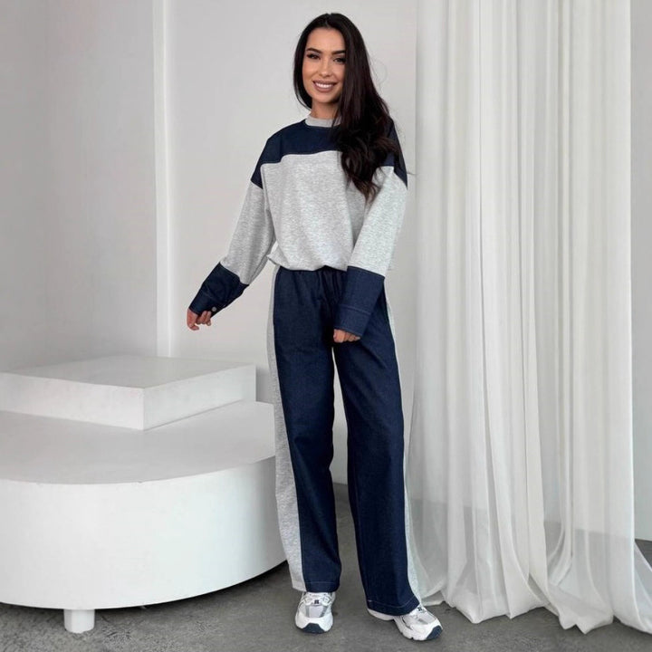Women's sporty set with a loose top and casual pants Lune London