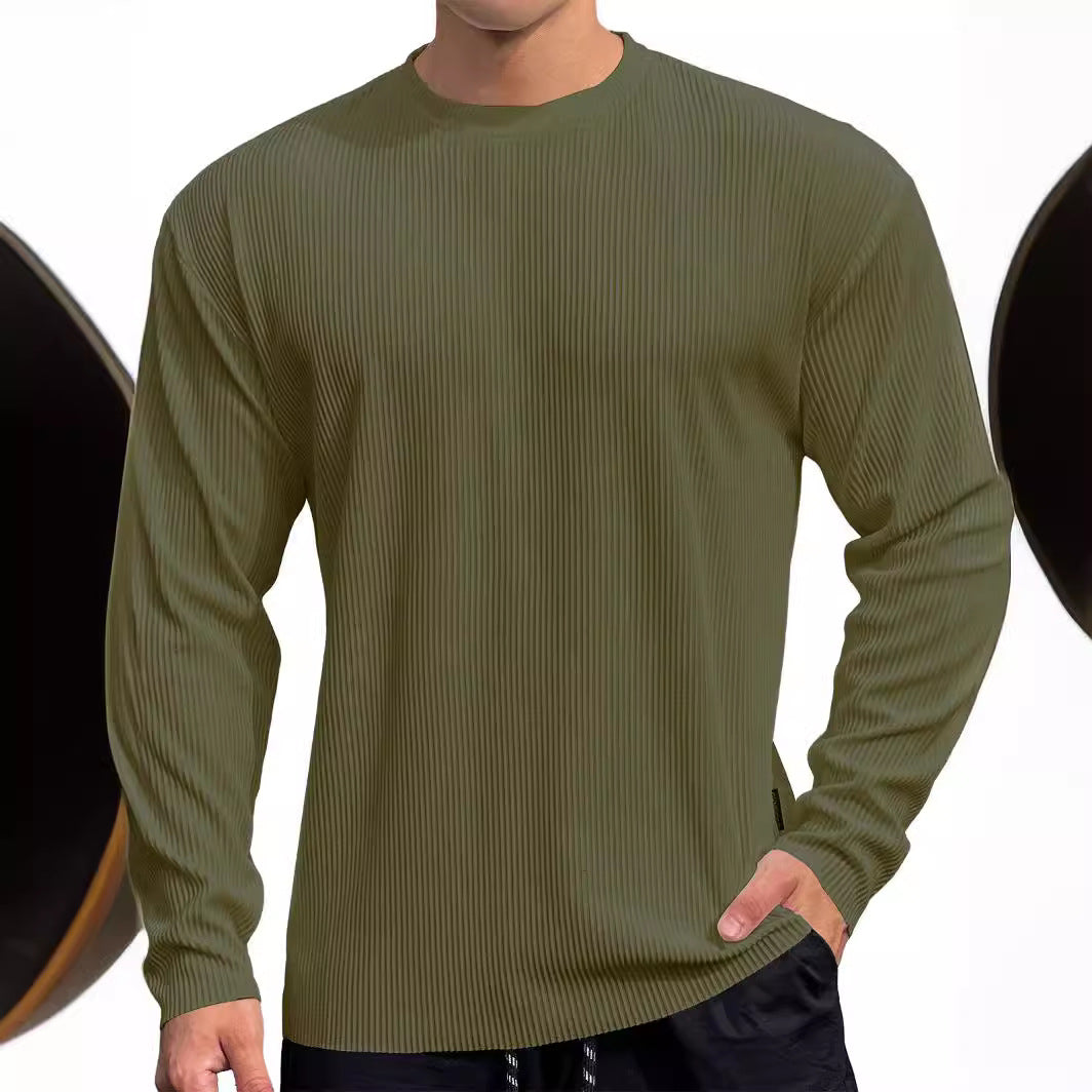 Fine knit pullover for men with textured rib pattern Lune London