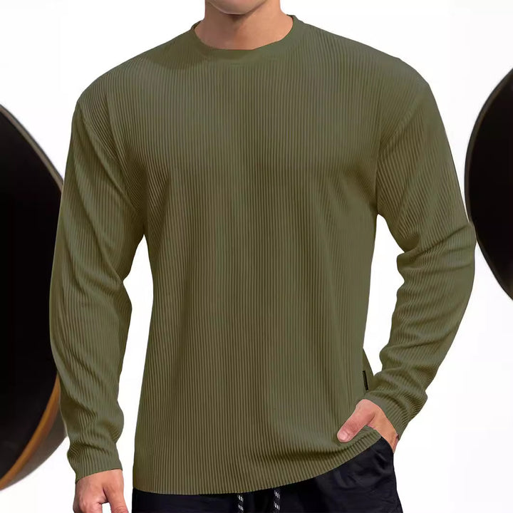 Fine knit pullover for men with textured rib pattern Lune London