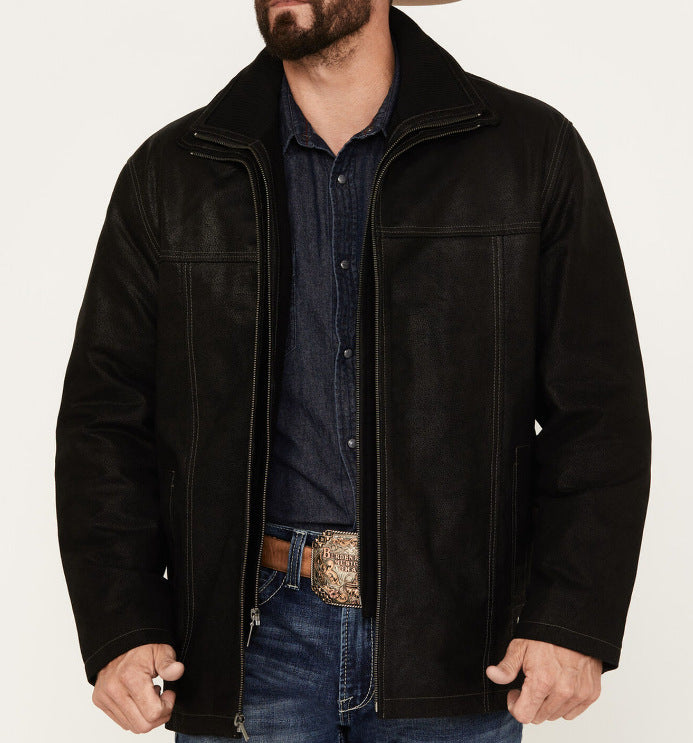 Versatile and sturdy suede jacket for men with functional pockets Lune London