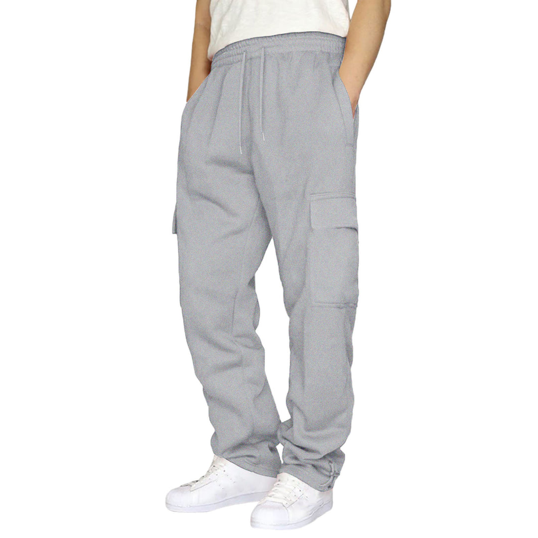 Lune London Men's Cargo Training Pants with Elastic Waistband and Side Pockets