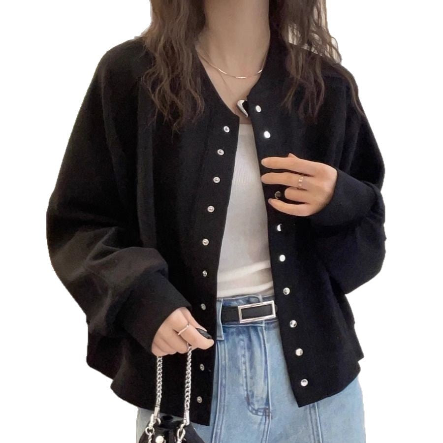Veste de collège sportive pour femme avec pressions brillantes Chic & Stil