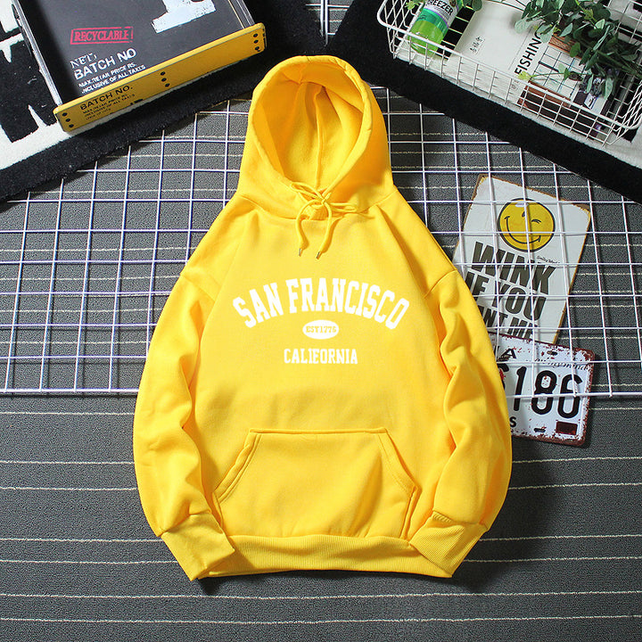 Women's hoodie with casual San Francisco print and comfortable fit Chic & Stil