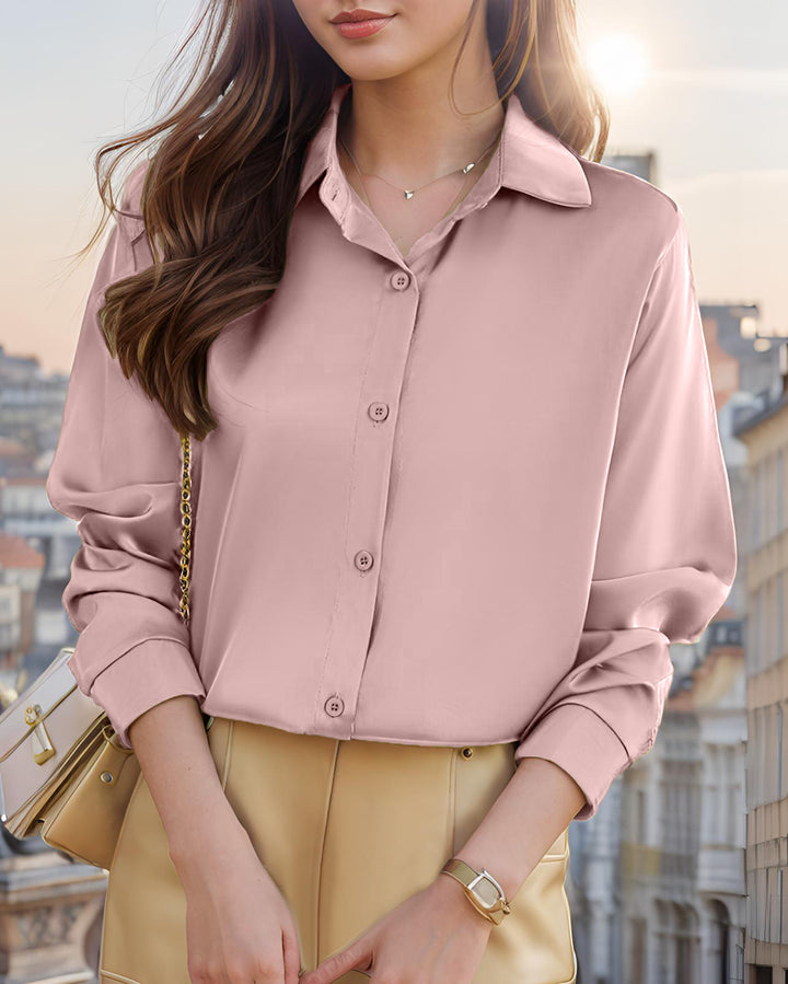 Ladies Elegant and lightweight blouse with comfortable cut and light shine Lune London