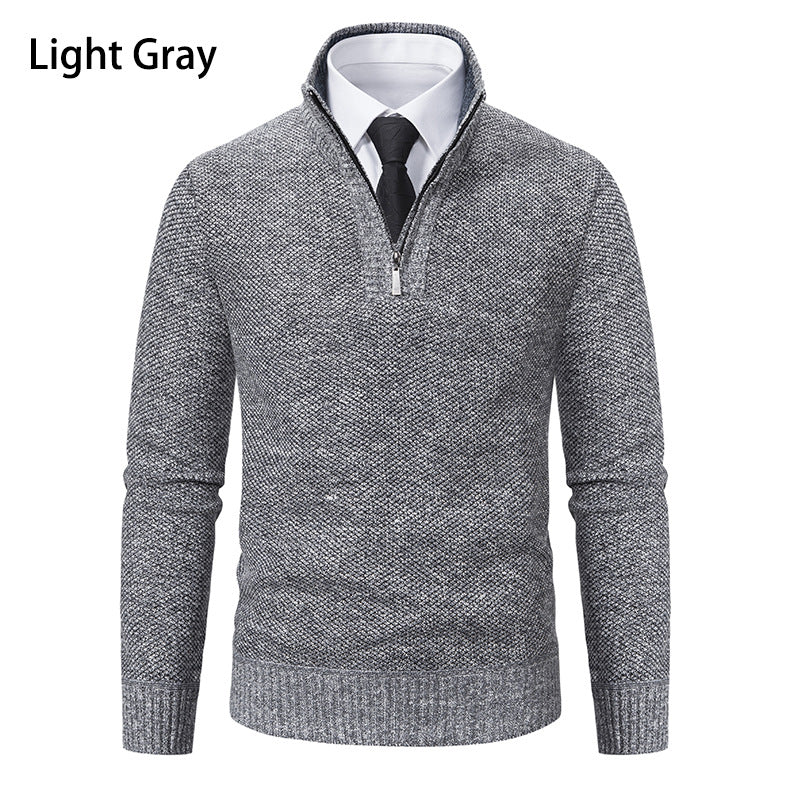 Sweater for men with a high collar and attractive zip Lune London