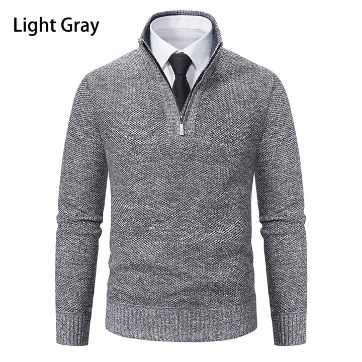 Sweater for men with a high collar and attractive zip Lune London