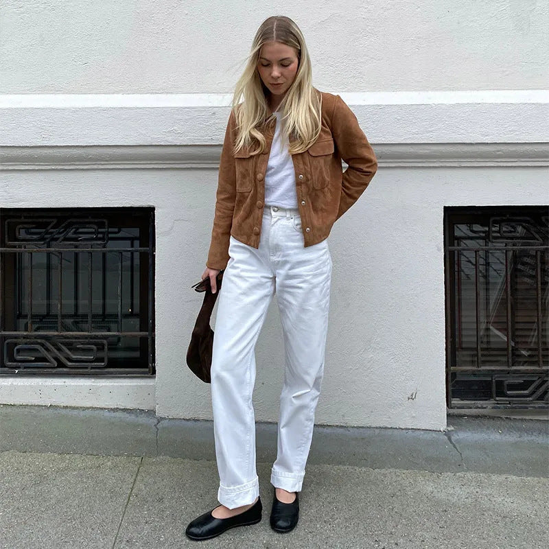 Ladies Chic and Stylish Suede Jacket