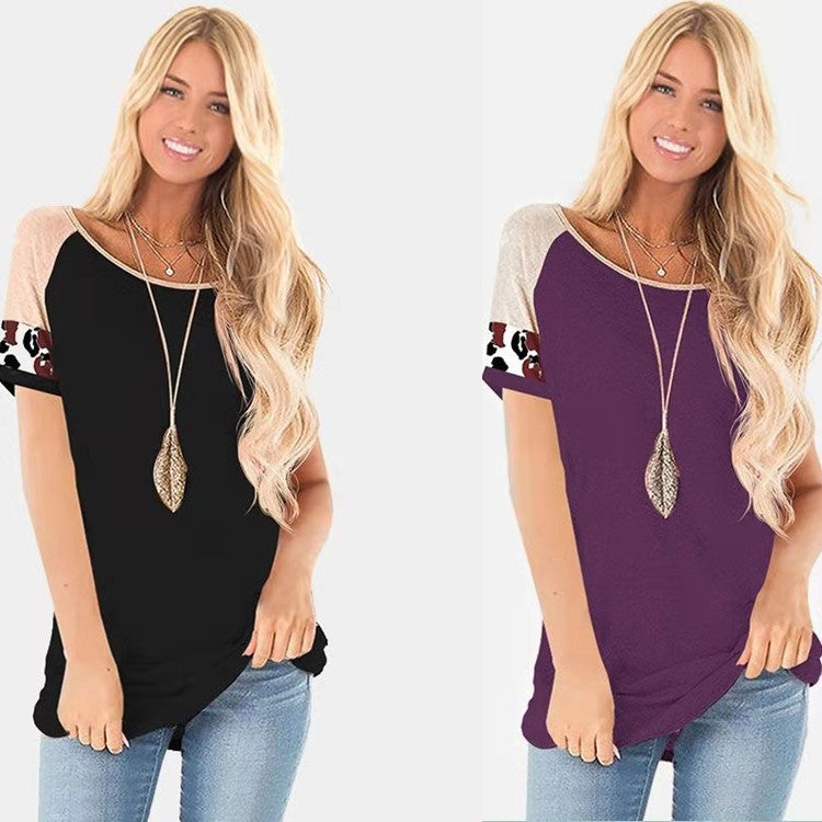 Ladies short sleeve top in fashion with colorful sleeve design Lune London