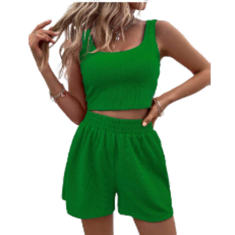 Lune London casual shorts and crop top set for women