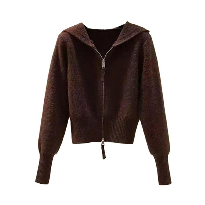 Cardigan pour femmes en tissu de haute qualité avec fermeture éclair à la mode Chic & Stil