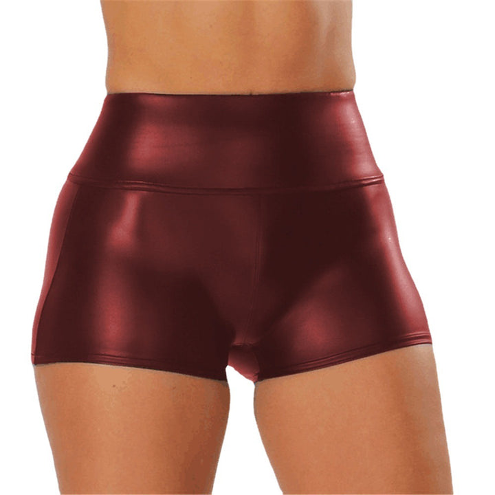 Shiny high-waisted sports shorts for women Lune London