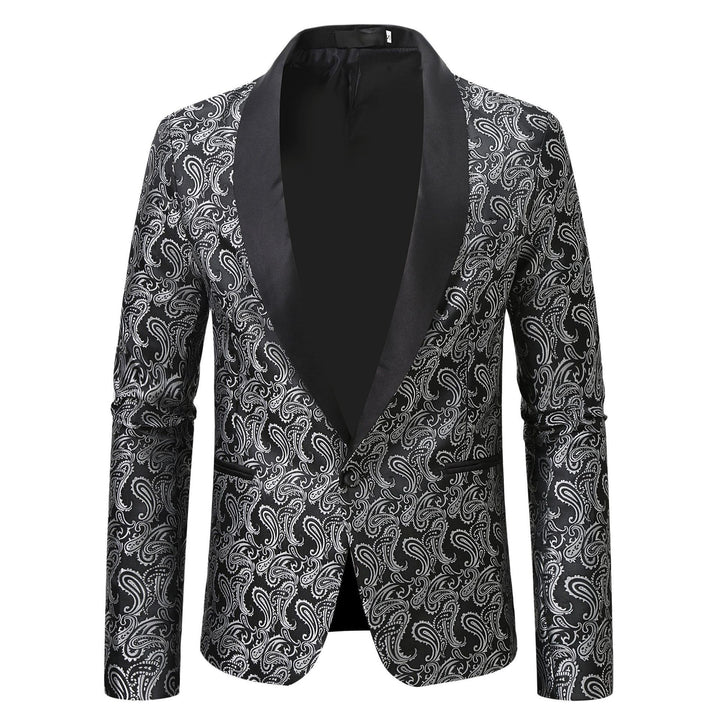 Veste de smoking extravagante pour hommes avec motif Paisley Lune London
