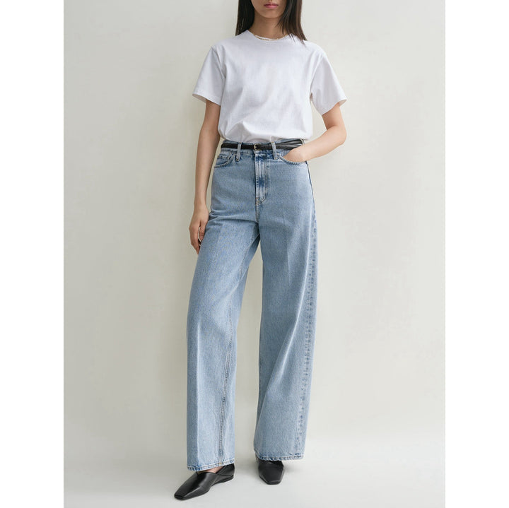 High-waisted loose jeans for women in vintage style with pleats Lune London