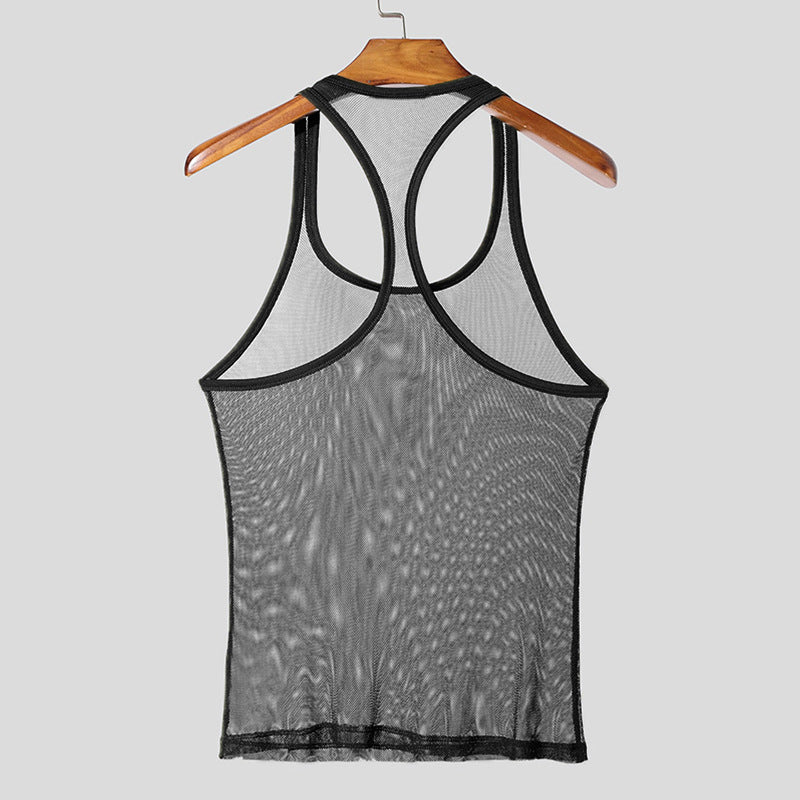 Men Breathable Sports Tank Top with Racerback Design Lune London