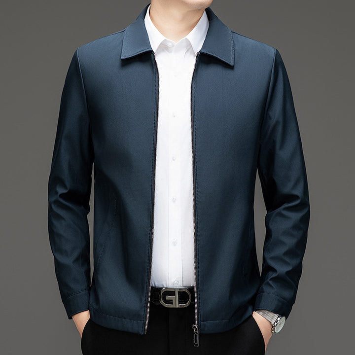 Casual transition jacket for men with modern zipper and practical pockets Lune London