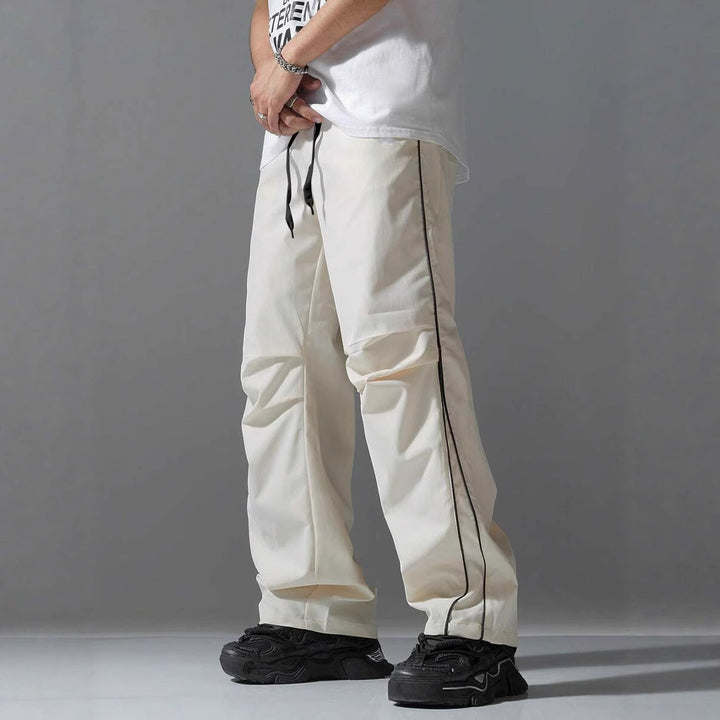 Sport leisure pants for men with elastic waistband and stylish contrast bands Lune London
