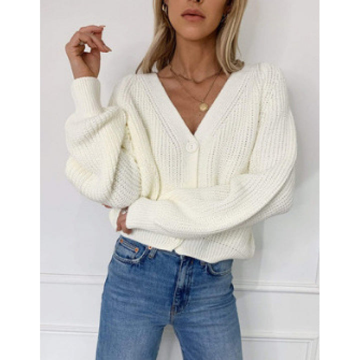 Ladies Knitted Button-Cardigan Lune London