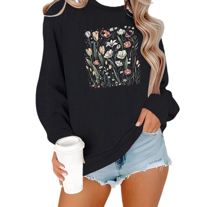Sweatshirt pour femmes avec motif floral et coupe décontractée Chic & Stil