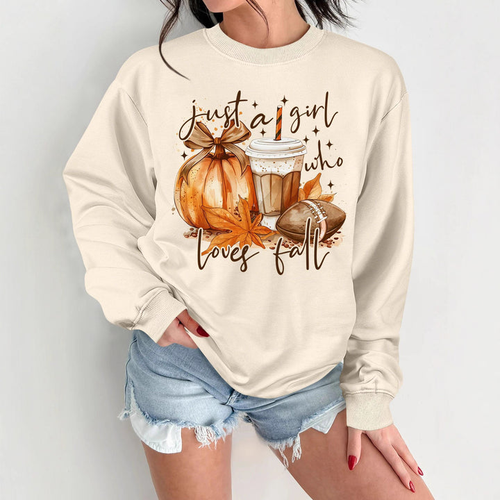 Sweatshirt pour femmes avec motif d'automne et impression inspirante Chic & Stil