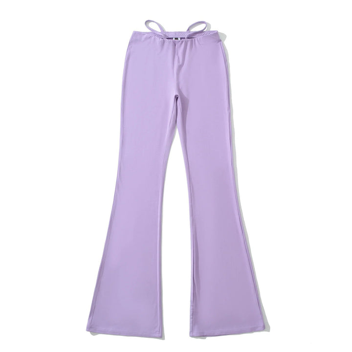 Elegant flared pants for women with a high waist and practical side pockets Lune London