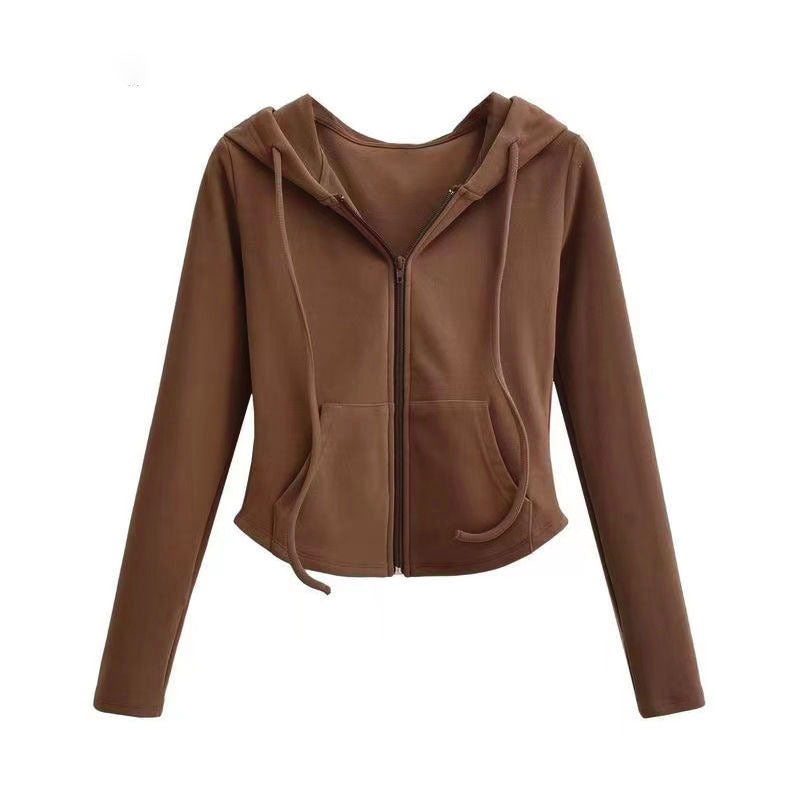 Ladies sporty hoodie with zipper and comfortable fit Chic & Stil