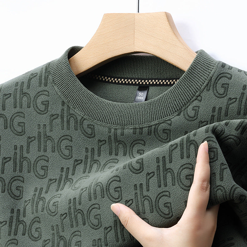 Elegant sweatshirt for men with textured high-quality material Lune London
