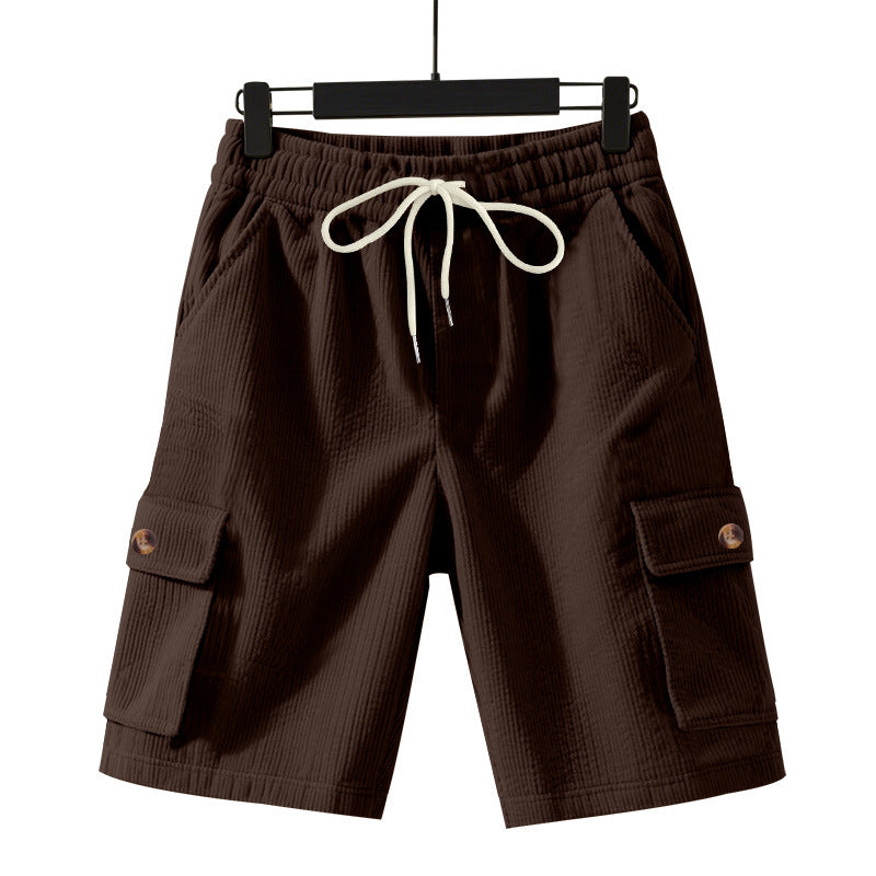 Casual cargo shorts for men with elastic waistband and practical side pockets Lune London