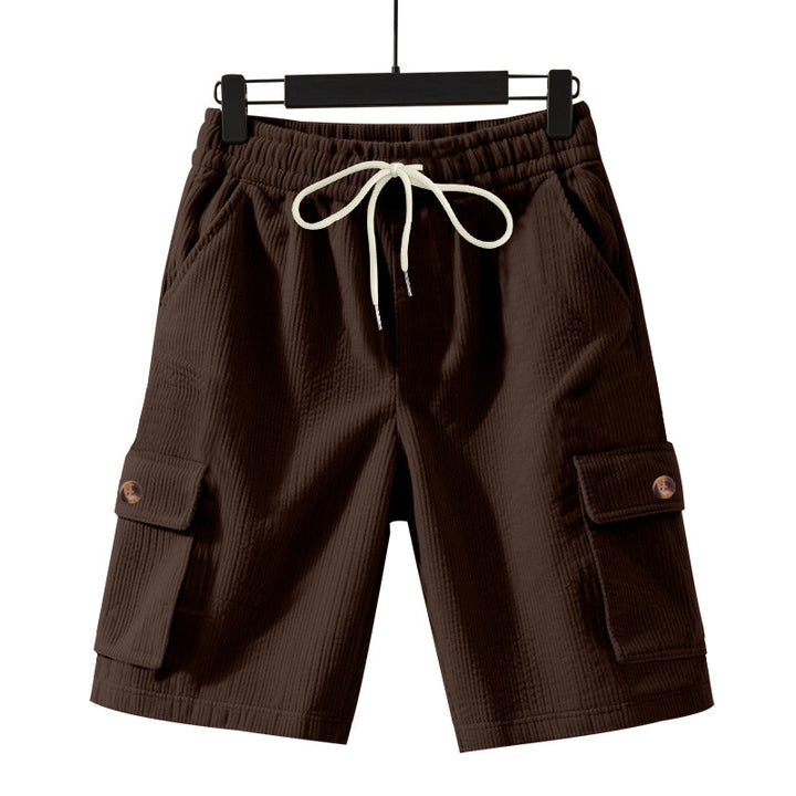 Casual cargo shorts for men with elastic waistband and practical side pockets Lune London