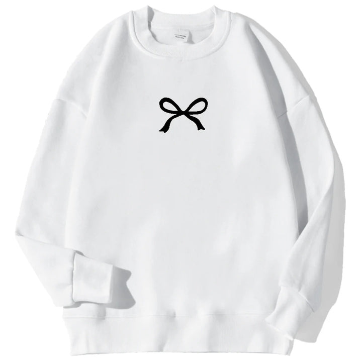 Sweat à capuche confortable pour femmes avec motif de nœud à la mode Chic & Stil