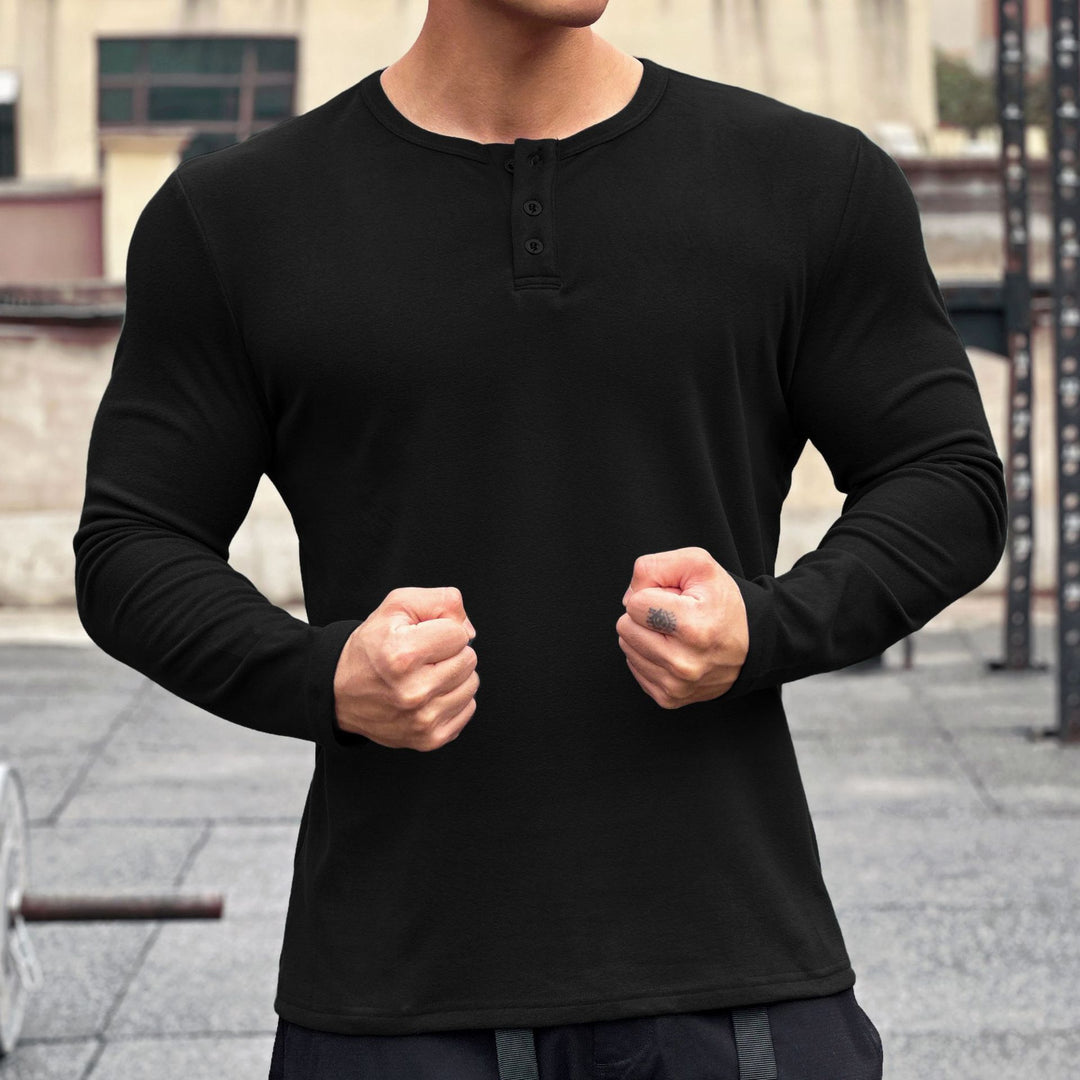 Men's stylish long sleeve shirt with modern button closure Lune London