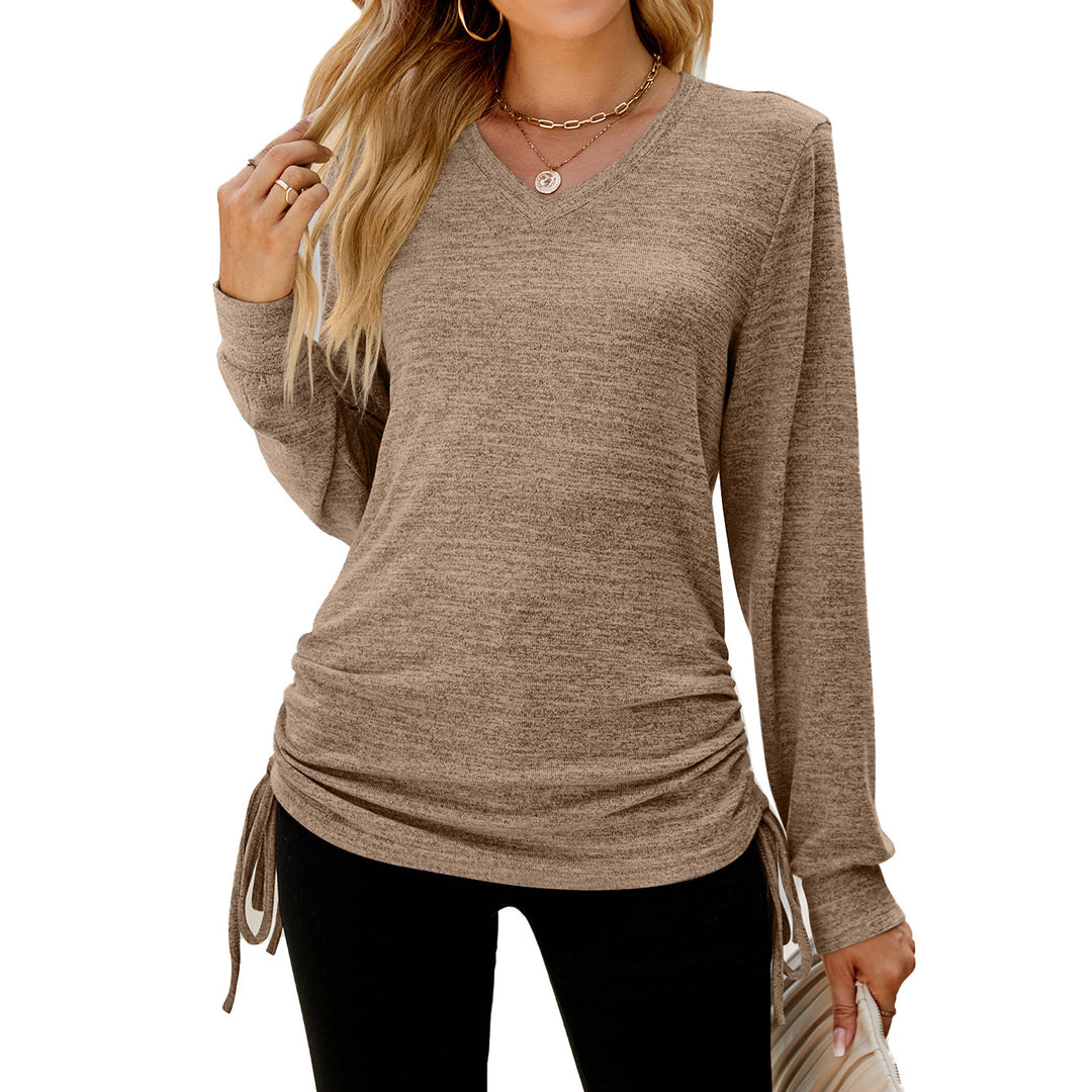 Women Long Sleeve T-shirt with Adjustable Waist Lune London