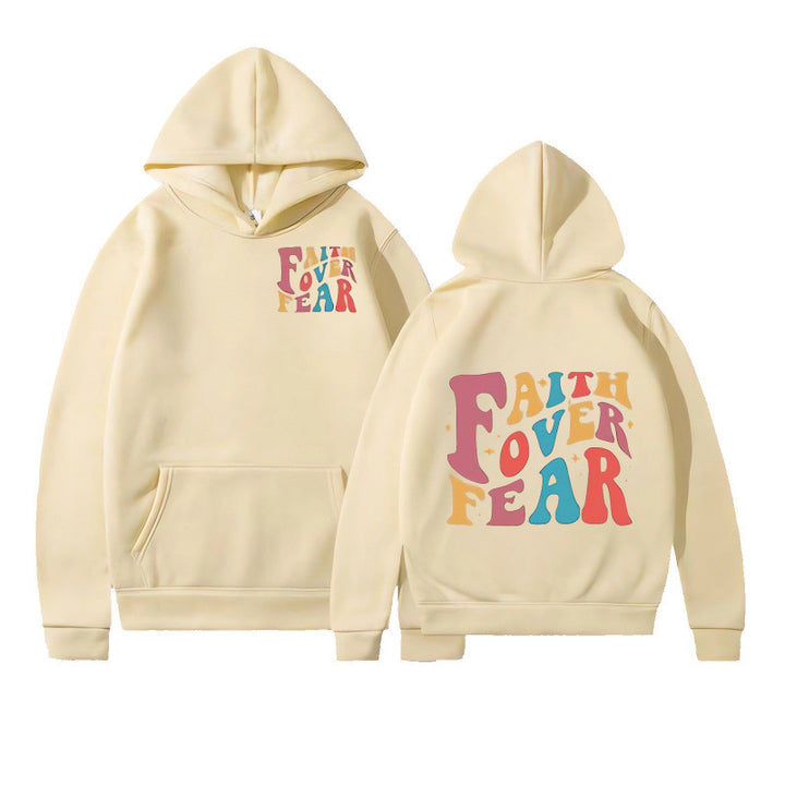 Women's hoodie with creative lettering and soft inner fleece Lune London