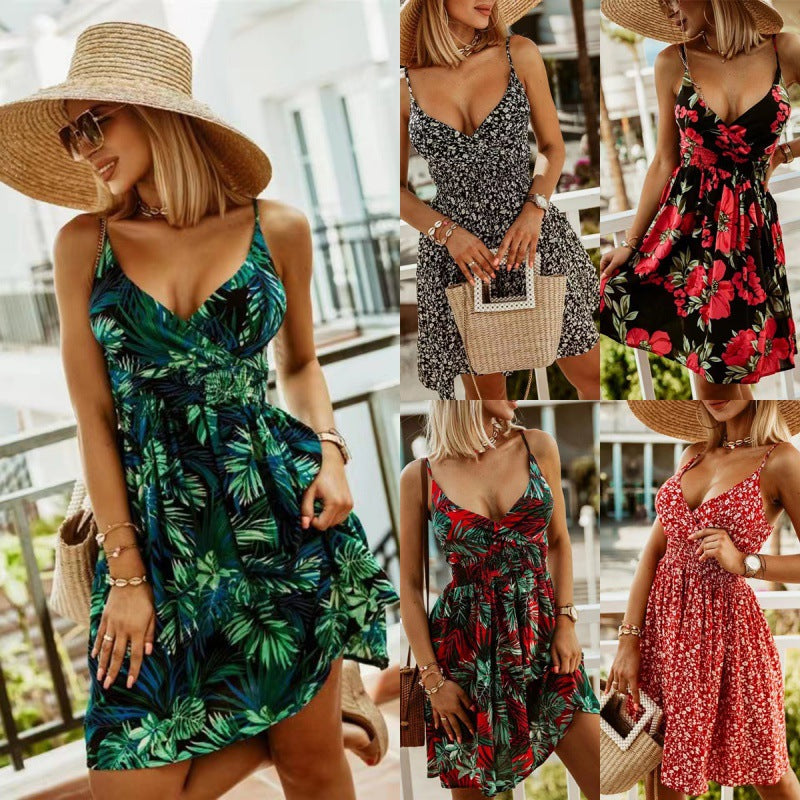 Lune London Tropical Print A-Line Wrap Dress