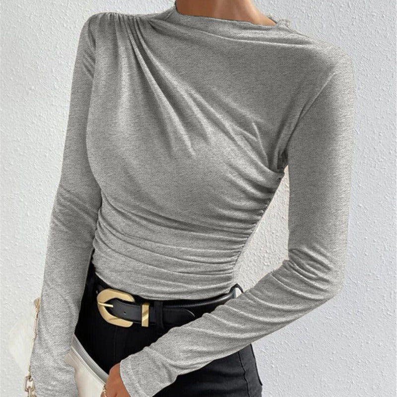 Long sleeve shirt for women with a refined draped design Lune London